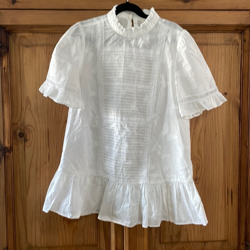 Kate, Spade, 100% cotton white blouse XXS